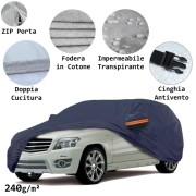 Telo copriauto compatibile con SUV PVC Cotton 240g/m2